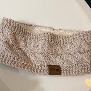 Loritta Beige Knit Headband